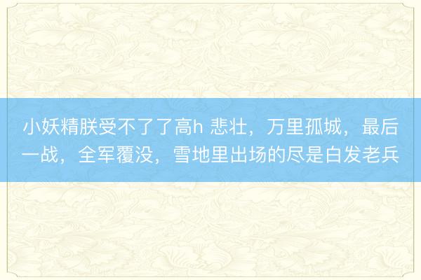 小妖精朕受不了了高h 悲壮，万里孤城，最后一战，全军覆没，雪地里出场的尽是白发老兵
