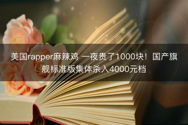 美国rapper麻辣鸡 一夜贵了1000块!国产旗舰标准版集体杀入4000元档
