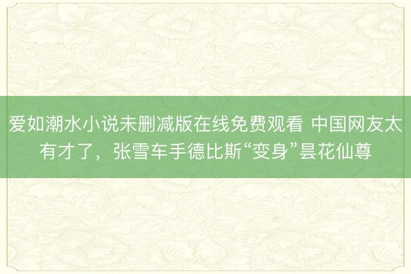 爱如潮水小说未删减版在线免费观看 中国网友太有才了，张雪车手德比斯“变身”昙花仙尊