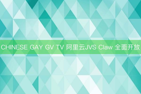 CHINESE GAY GV TV 阿里云JVS Claw 全面开放