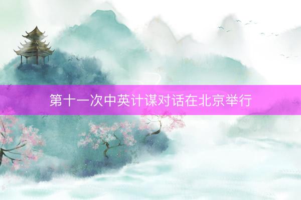 第十一次中英计谋对话在北京举行