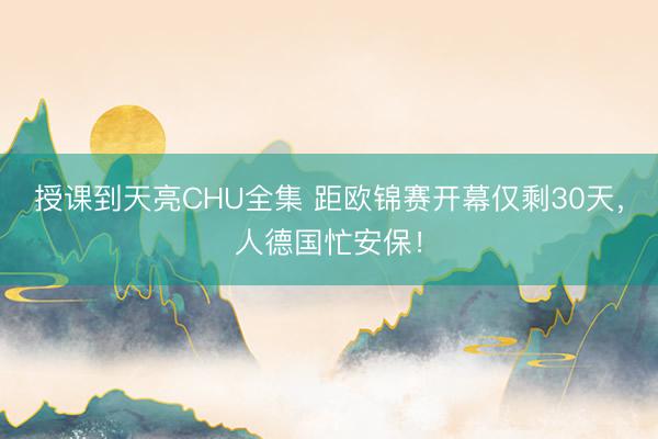授课到天亮CHU全集 距欧锦赛开幕仅剩30天，人德国忙安保！
