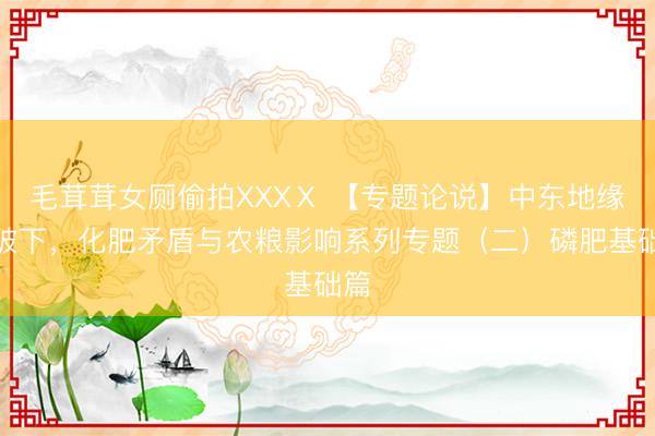 毛茸茸女厕偷拍XXXⅩ 【专题论说】中东地缘冲破下，化肥矛盾与农粮影响系列专题（二）磷肥基础篇