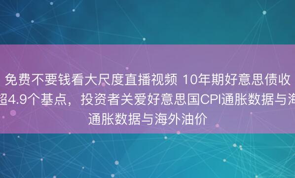免费不要钱看大尺度直播视频 10年期好意思债收益率涨超4.9个基点,投资者关爱好意思国CPI通胀数据与海外油价
