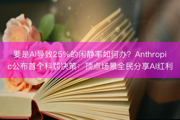 要是AI导致25%的闲静率如何办?Anthropic公布首个科罚决策:顶点场景全民分享AI红利