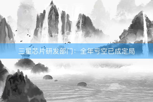 三星芯片研发部门：全年亏空已成定局